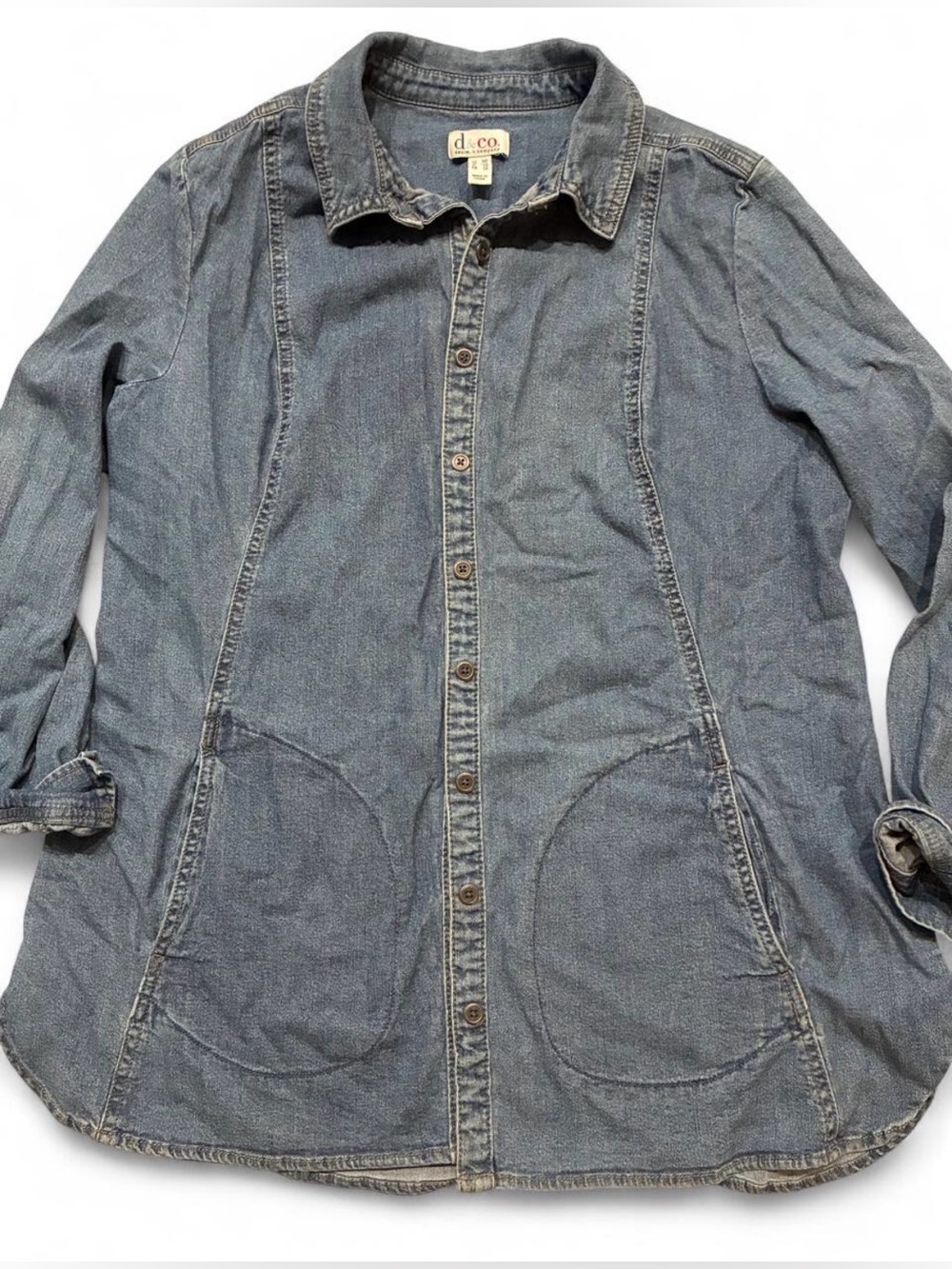 Vintage Denim Shacket Jean Shirt